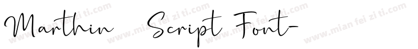 Marthin   Script Font字体转换